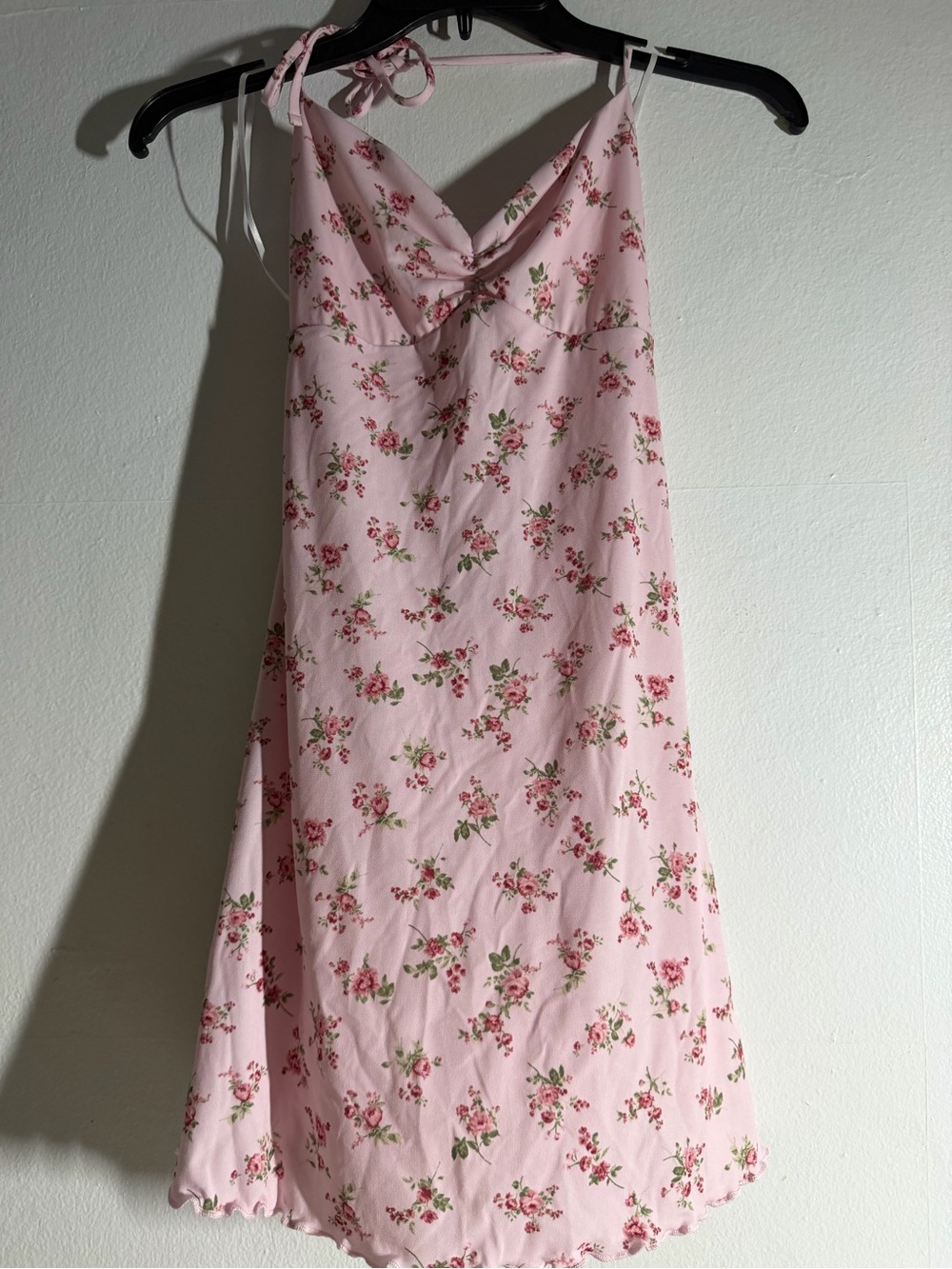 Windsor Pink Floral Cowl Neck Mini Dress